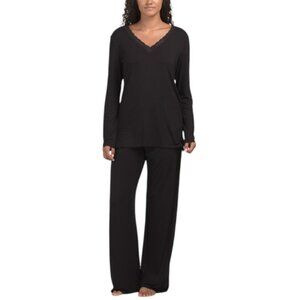 NATORI 2pc Feathers Essentials Long Sleeve Pajama Set
